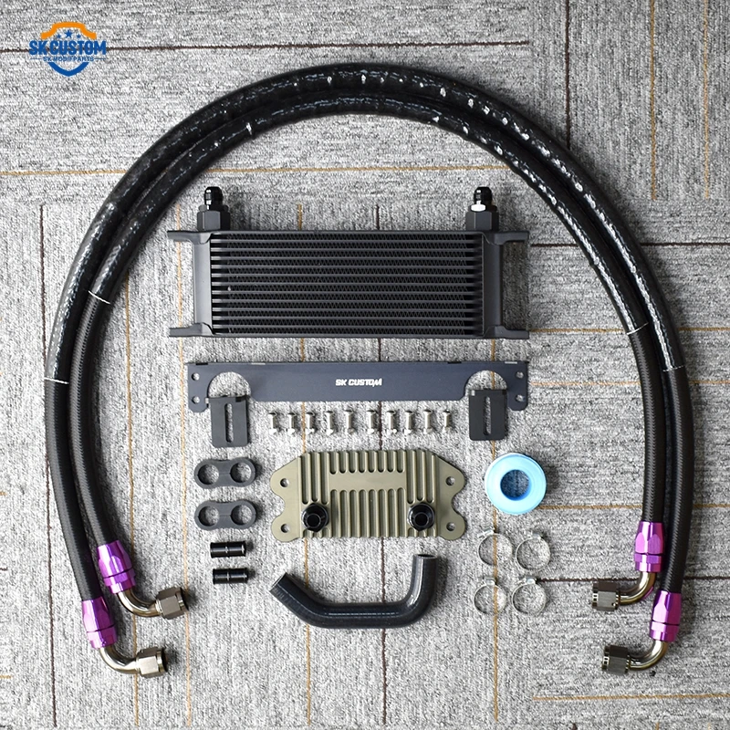 

SK CUSTOM Aluminum Britishi 13 Row Engine Oil Cooler Kit For Volvo XC Classic 2.5T Oil Radiator System