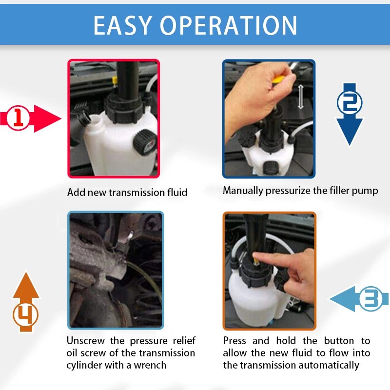 3L Manual Transmission Oil Filling System Hand Pump OR Pneumatic Automatic Gearbox Oil Fluid Hand Pump 3L Tool with Adapters