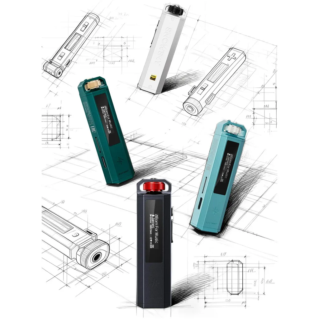 FiiO ECHO NANO 뮤직 플레이어 스노우스카이 휴대용 미니 무손실 Mg-Al 합금 HiFi MP3 플레이어 OLED 스크린 DAC DSD MP3 프리슬