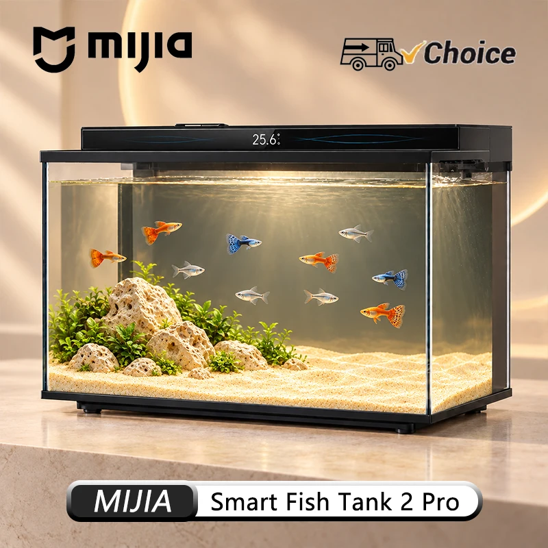 Original MIJIA Smart Fish Tank 2 Pro 31L Mi Home App Remote Feeding Temperature Monitor 1.47in Color Screen Voice Control RGB CN