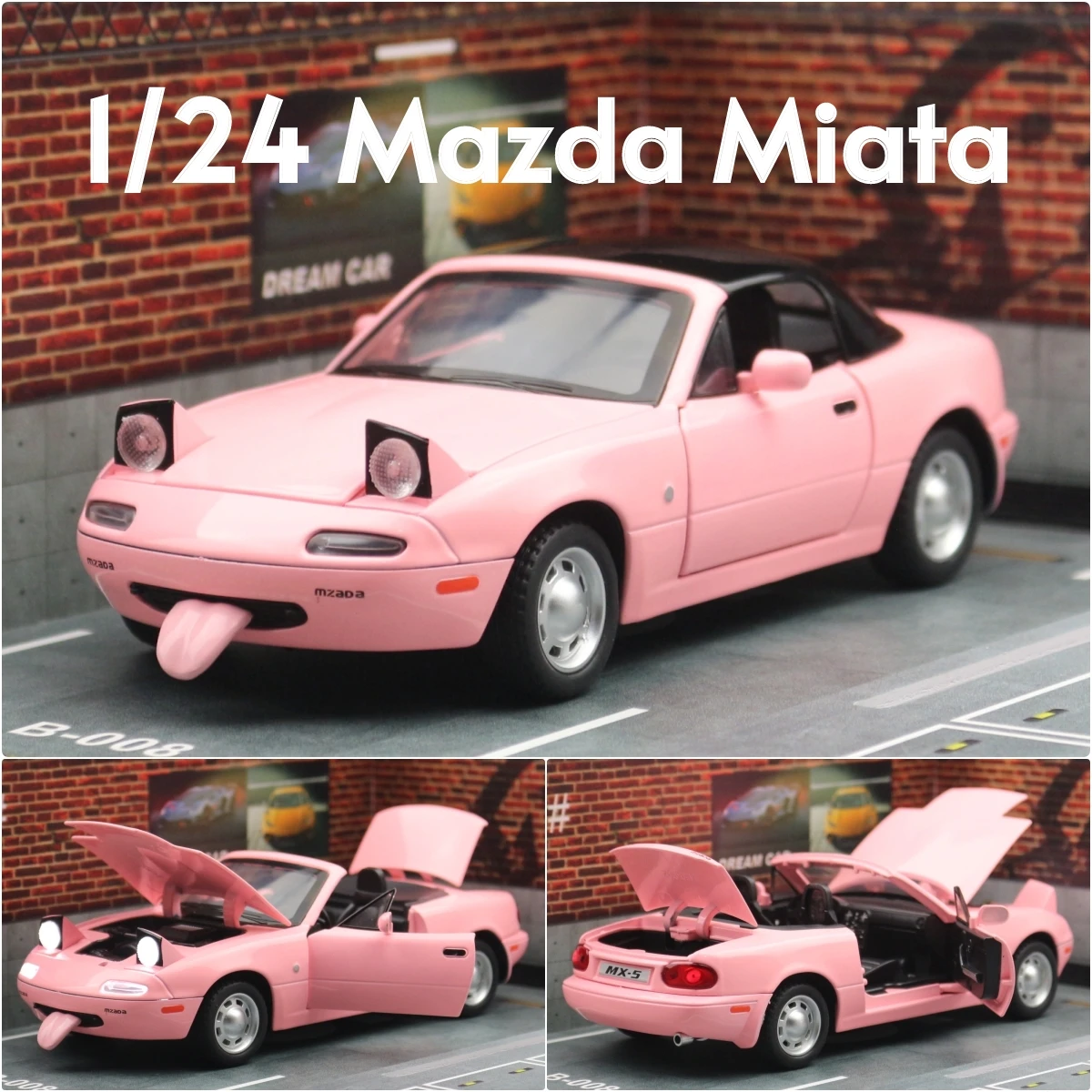 1/24 マツダミアータ MX5 ロードスターおもちゃの車モデルダイキャスト