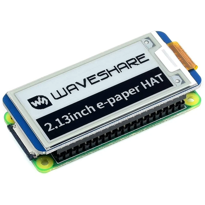 Waveshare topi tampilan e-ink 2.13 inci, resolusi 250X122 3.3V/5V modul layar e-kertas hitam putih untuk Raspberry Pi