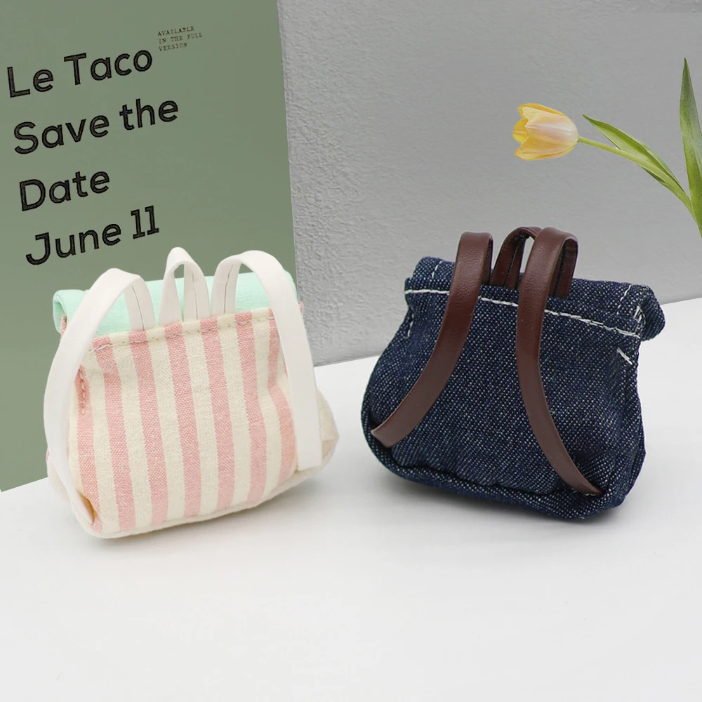 กระเป๋าเป้แฟชั่นสไตล์นักศึกษา กระเป๋าเป้ตุ๊กตาไวนิล อุปกรณ์เสริมตุ๊กตาสำหรับกระเป๋าเป้ Labubu เสื้อผ้าตุ๊กตา DIY อุปกรณ์เสริมเสื้อผ้าตุ๊กตา