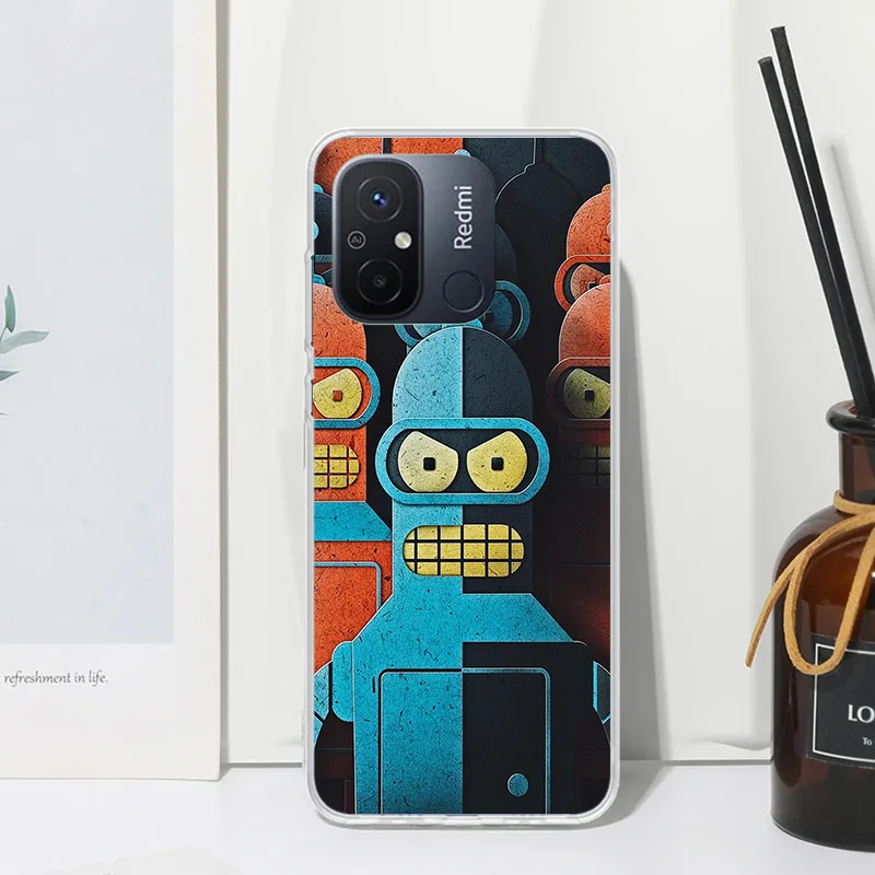 Cartoon F-Futuramas Phone Case For Xiaomi Redmi 12C 12 10C 10A 10 9C 9A 9T 9 8A 8 7A 7 6A 6 Pro K70 K40 K20 Fundas Back Cover