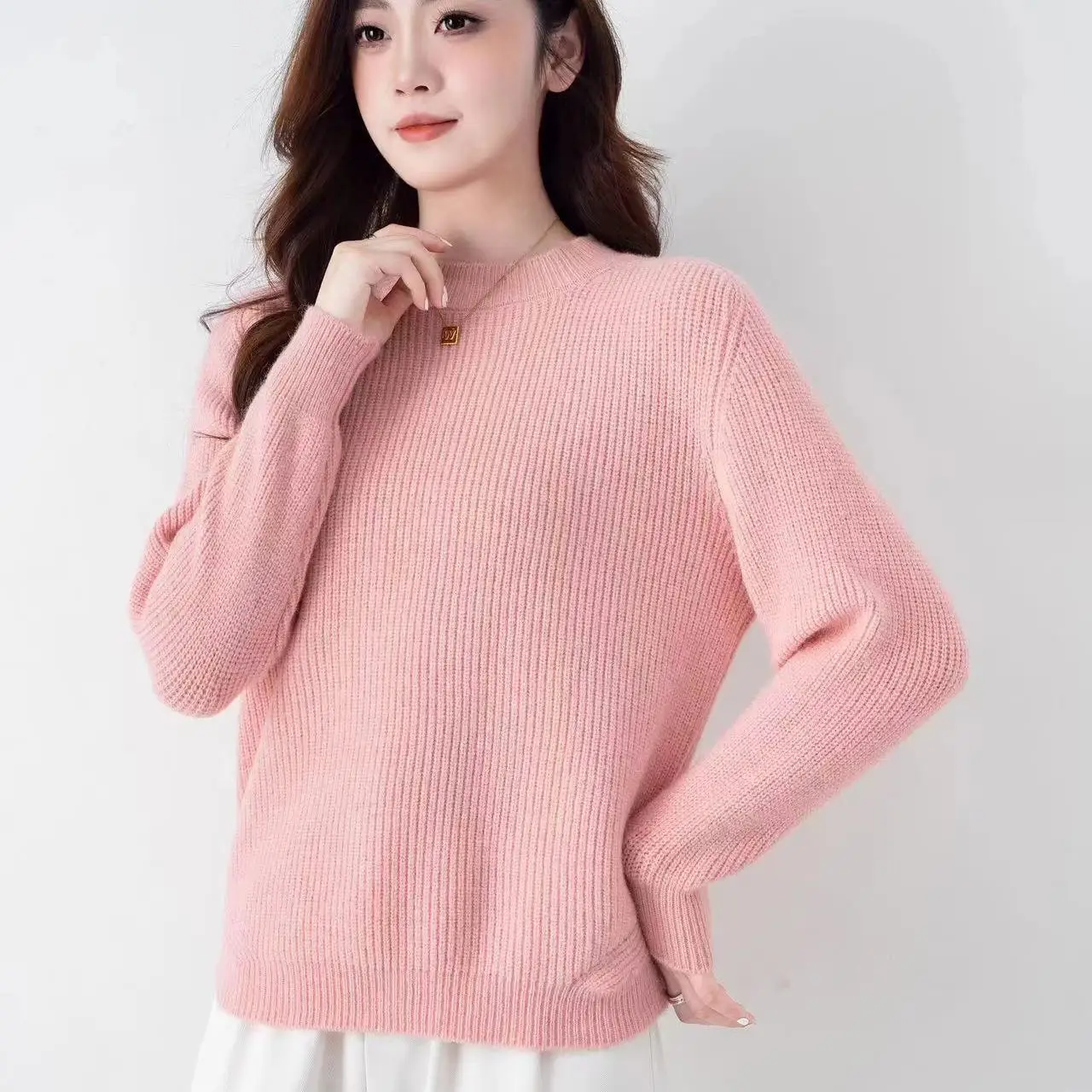 

Вязаный свитер-топ для женщин, осень-зима 2026, новая модная элегантная кофта, женский пуловер, куртка в западном стиле