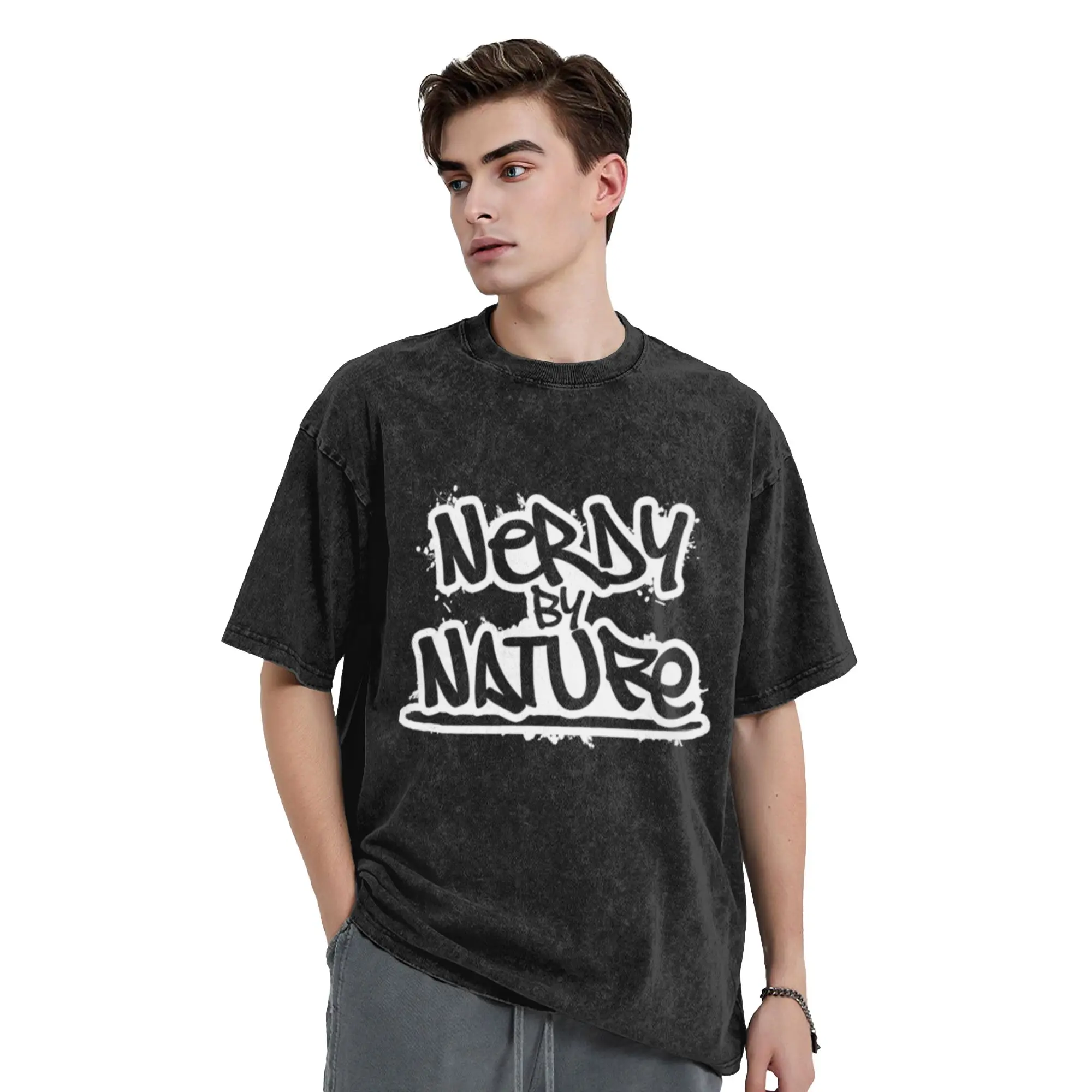 White Graffiti Letters Typography Street Unique Stylish A Vintage Oversized Cotton Unisex T-Shirts