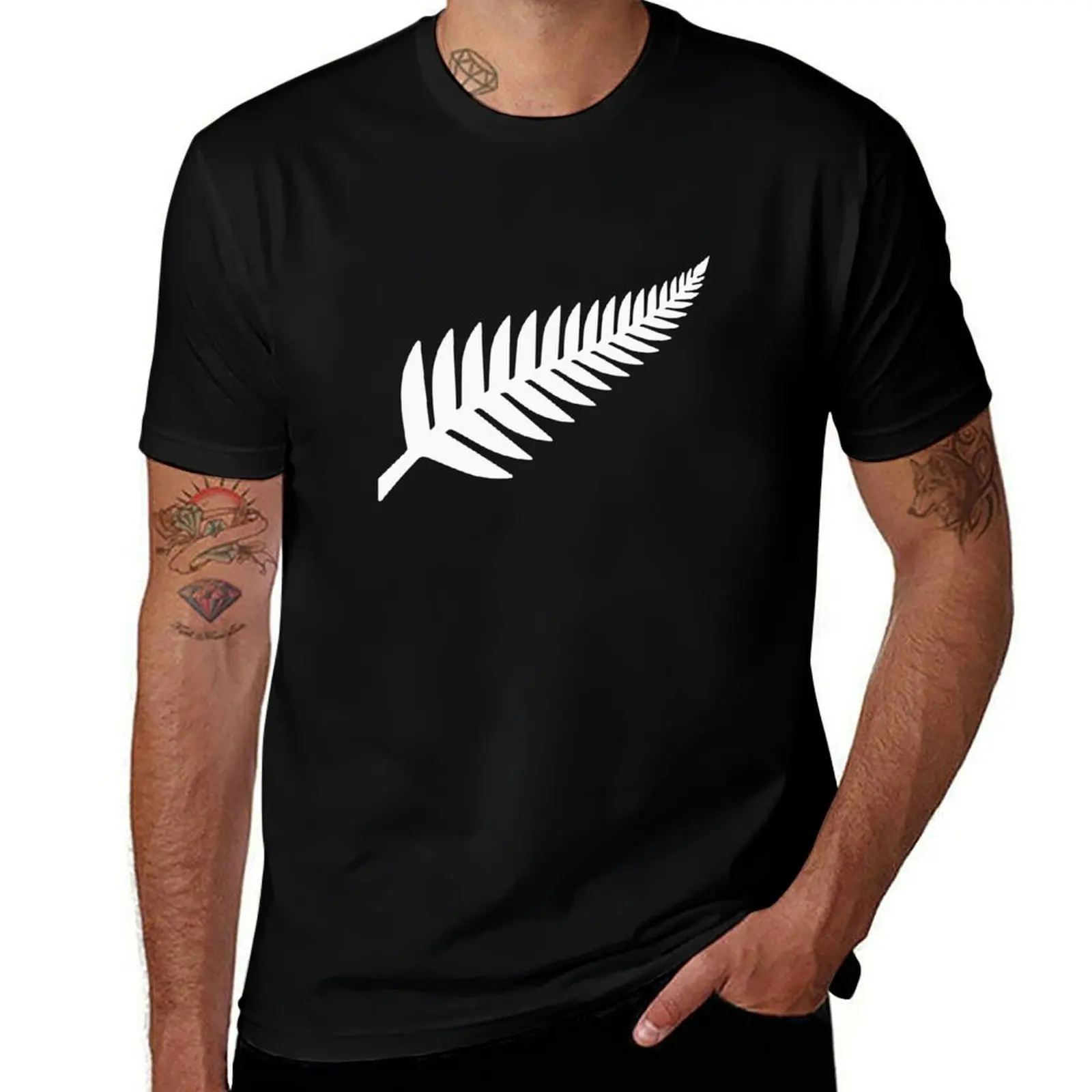 

New Zealand Flag · White Symbol T-Shirt t shirt custom print man t shirts graphic cotton t shirts man 100% T-Shirt