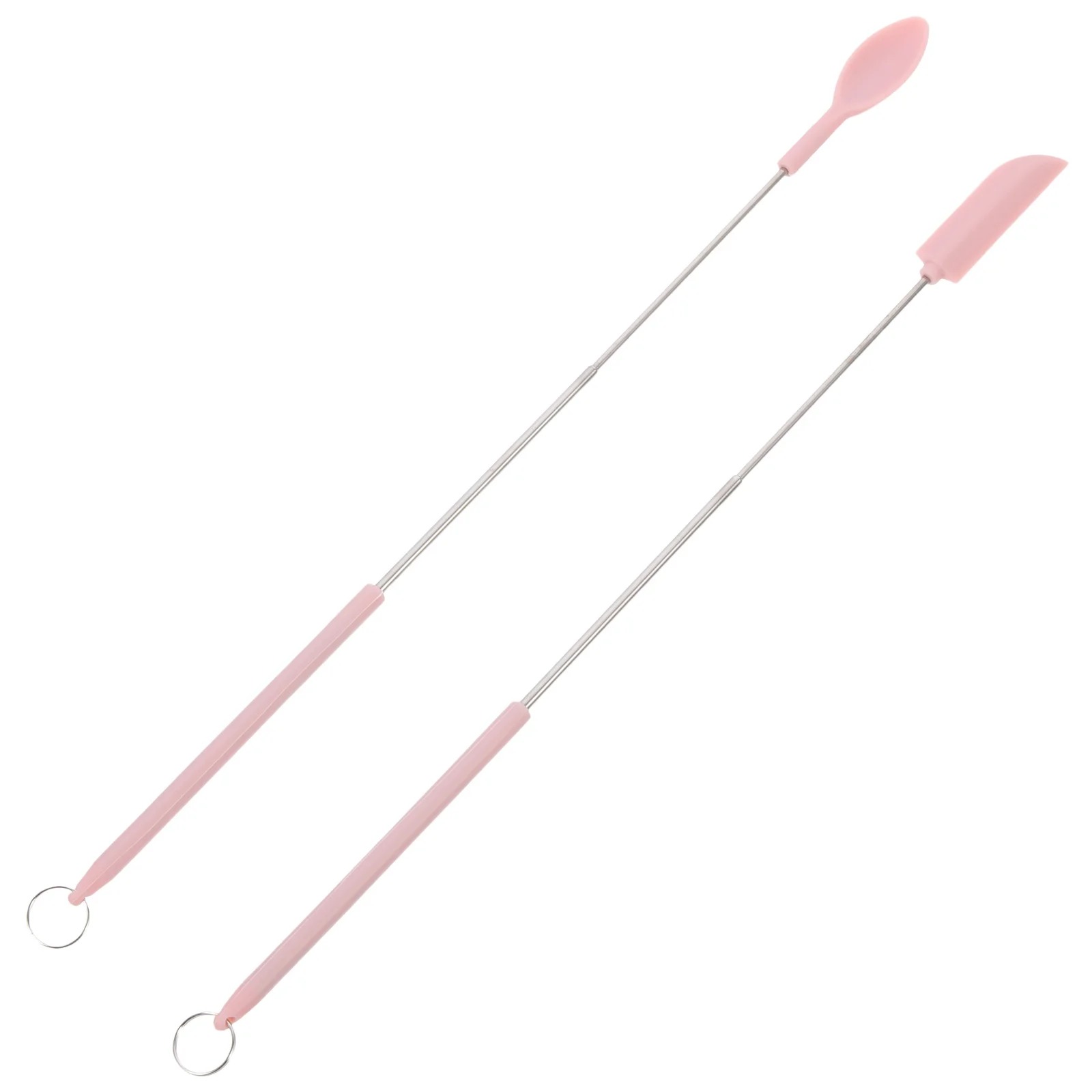 

1Set Silicone Jam Spatula Scoop Mini Telescopic Spatula Multipurpose Butter Scraper Kitchen Baking Dessert Cream Scraper