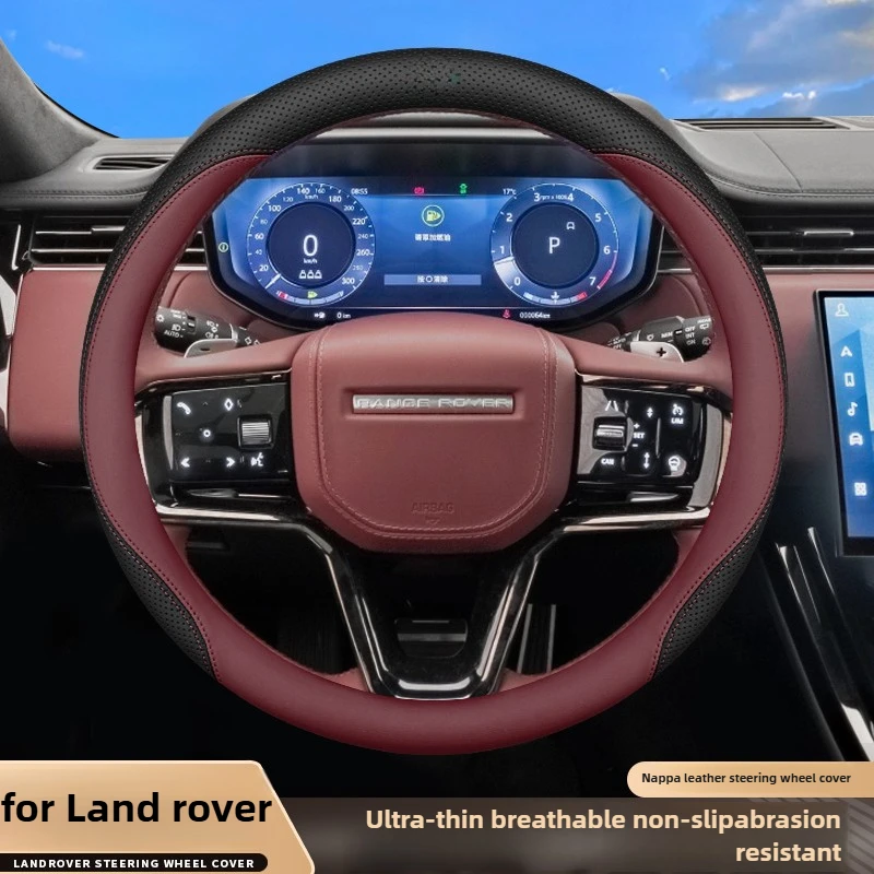 

Leather Car Steering Wheel Cover for Land Rover Defender 110 90 Velar Evoque Discovery 2 3 4 5 Freelander 1 2 Accessories 2026