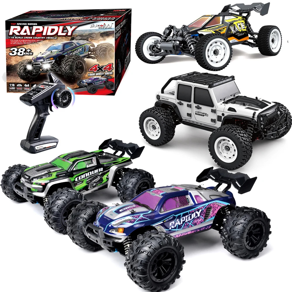 Long Range Remote Control Off Road Vehicle Truck High Speed 2.4G 4WD Proportional RC Car Toy Gift For Boy