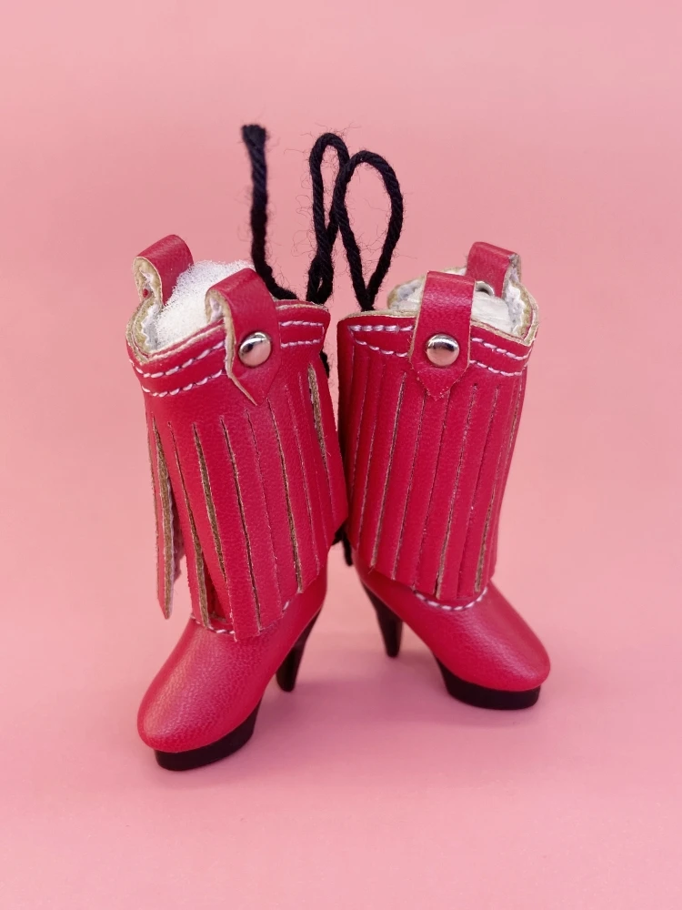 Tilda 2.5cm Mini Doll Boots for Blythe Dolls Toy,Cute High Heel Shoes for Azone Obitsu Licca Doll Accessory Cute Girls Present