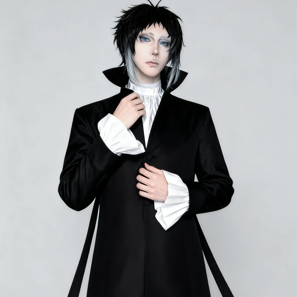 Convention Cosplay Anime - Ryunosuke Akutagawa Czarny Garnitur Mundur Cos