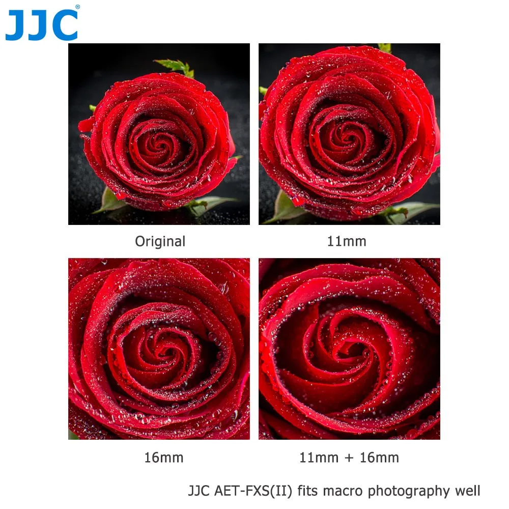 JJC X Mount Macro Extension Tube Kit Close Up Auto Focus Adapter Ring for Fujifilm X-S20 XT5 XT4 XT3 XT30II XT30 X-H2 X-H2S X-E4