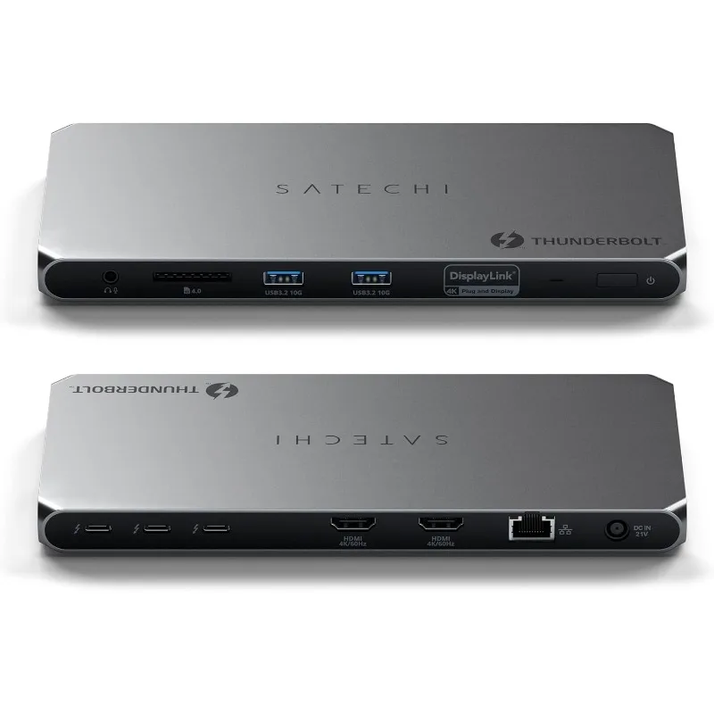 

Thunderbolt 4 Docking Station with DisplayLink, 12 in 1, 96W Charging, 2 8K/60Hz, up to 40Gbps Data Transfer