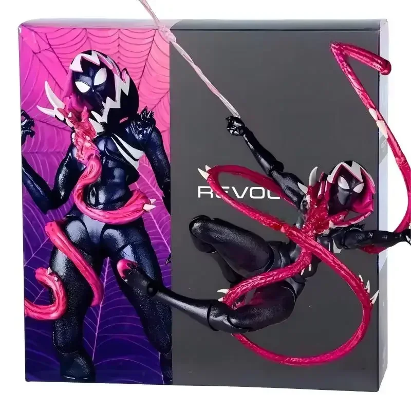 Figuras de Acción de Venom Gwen, Figura de Anime Kaiyodo Amazing Yamaguchi Revoltech, Muñeca Estatua, Modelo Ko, Juguetes para Niños, Regalos de Navidad