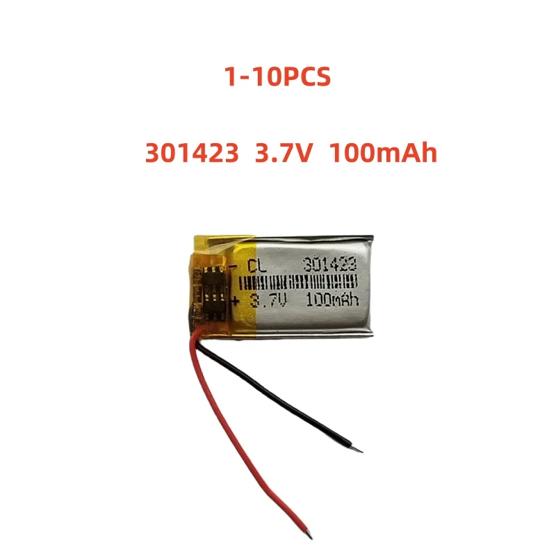 

301423 3.7V 100mAh Small Size Lipo Rechargeable Battery Lithium Polymer For MP3 Bluetooth MID headset headphone video pen
