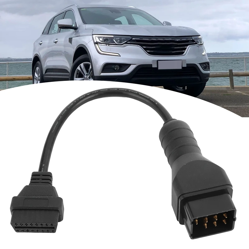 Diagnostische Kabel Obd2 Connector 12 Pin Naar 16 Pin Adapter Auto Accessoires Uitbreiding Voor Renault