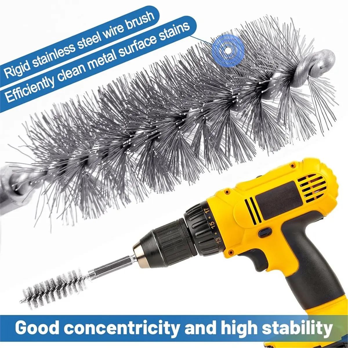 

Новый набор из 3 комплектов (18 шт.) проволочных щеток из нержавеющей стали с шестигранным хвостовиком 1/4 дюйма для эффективной очистки, 6 размеров (8/10/12/15/17/19 мм)