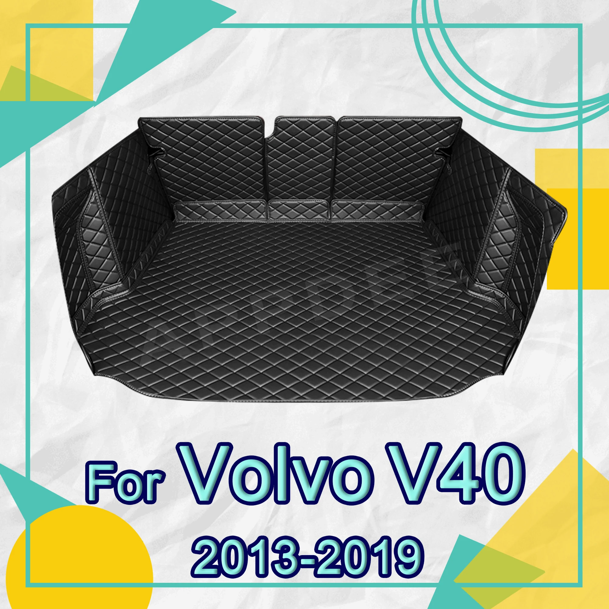 

Auto Full Coverage Trunk Mat For Volvo V40 Hatchback 2013-2019 18 17 16 15 14 Car Boot Cover Pad Interior Protector Accessories