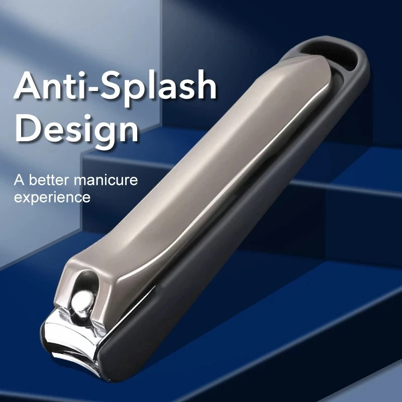 

1 шт., высококачественная машинка для стрижки ногтей из нержавеющей стали, антипласт, черная, для стрижки тональ, профессиональная маникюрная резка большого размера, триммер