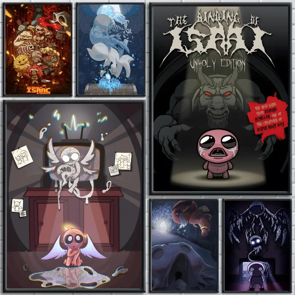 Game T-The Binding of Isaac Poster Painting Prints Wall Art Picture Film Room Home Bar Cafe Decor Home  Mural