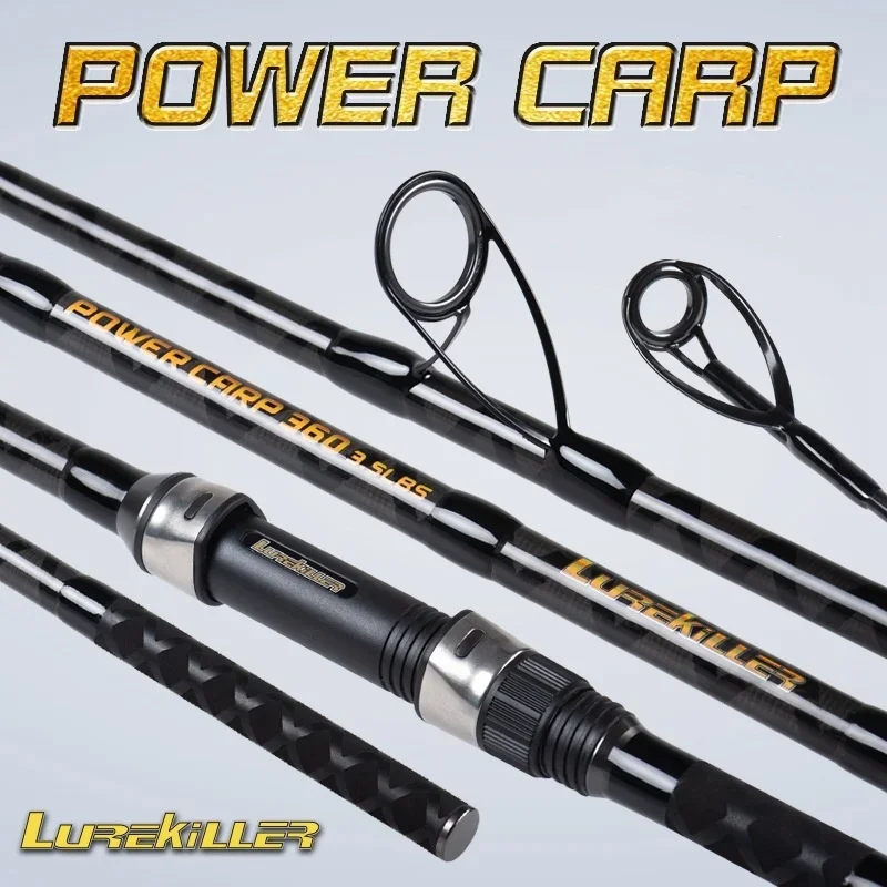 LUREKILLER  High Carbon Fiber K Guide  3-Section Carp Rod 3.6M 3.9M  Slow Travel Fishing Rods Ocean Boat Fishing