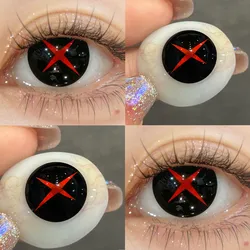 1pair Genshin Arlecchino Cosplay Color Contact Lenses Halloween Scary lens Softlens