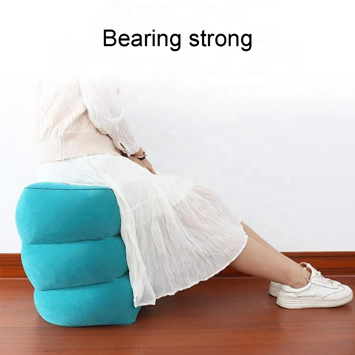 Inflatable footrest, three-layer adjustable stool, air cushion, airplane, high-speed rail, office, foot step