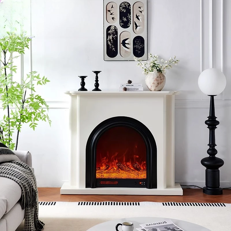

Customized 1.3m Simple French Fireplace Decorative Porch Cabinet Can Be Heated, Simulated Fire Electronic Fireplace Core