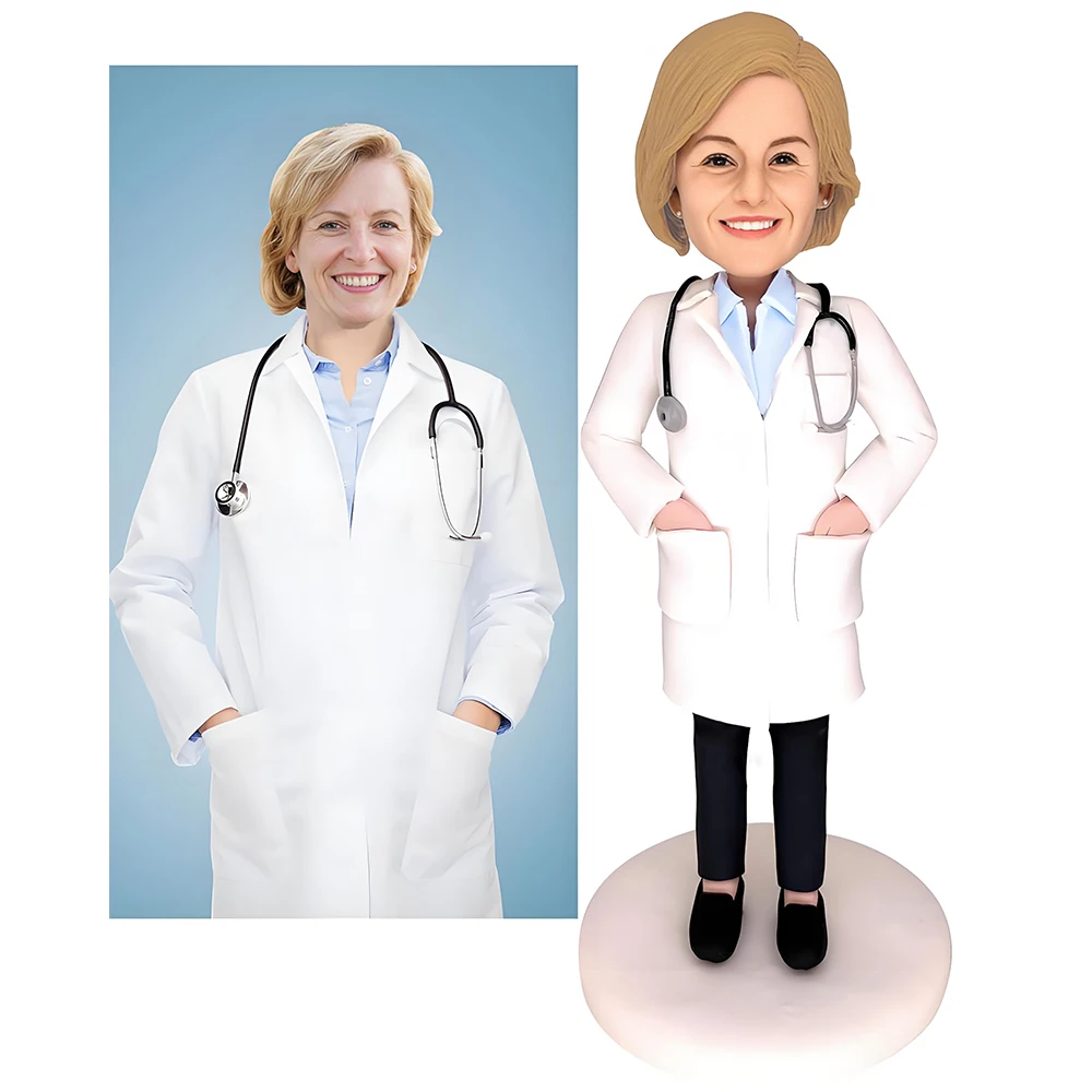 Bobbleheads Customized Doctor Female,Personalized for Women Doctors,Perfect for Celebrating Female Professionals