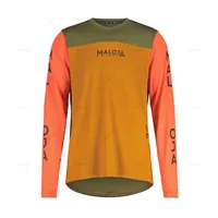Maloja Ciclismo Jersey para Hombre, Manga Larga, Enduro Motocross, MTB, Downhill Mountain Bike, DH, Camisa de Secado Rápido