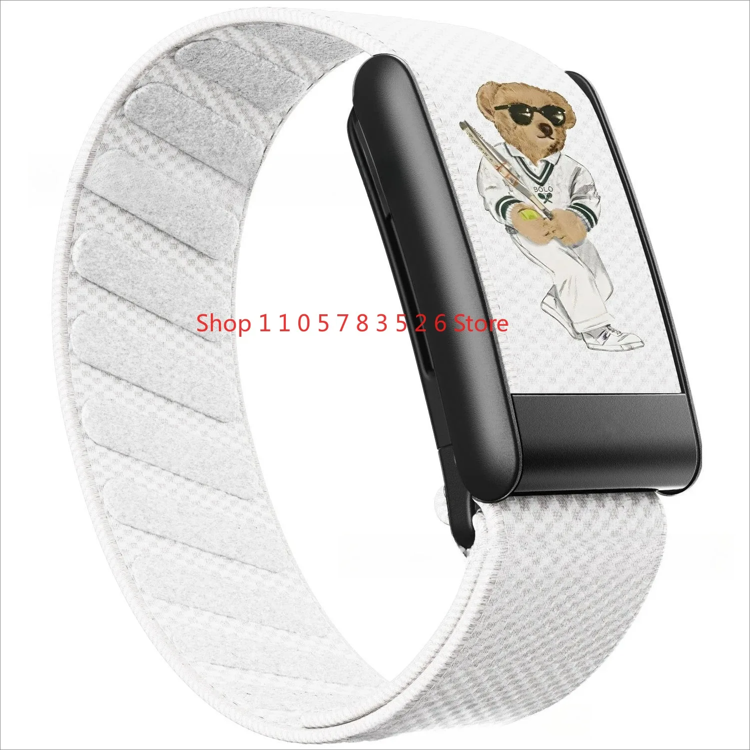 2026 Geeignet für WHOOP5.0/MG Nylon-Druckarmband mit schwarzem U-förmigem Rahmen, silbernem U-förmigem Rahmen und goldenem U-förmigem Rahmen. – Detail 20