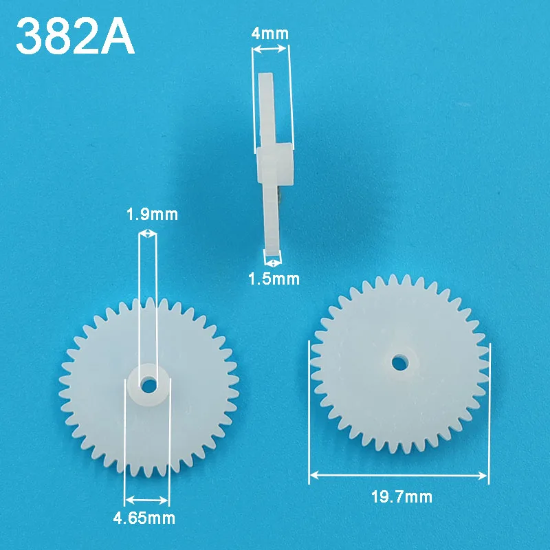 382A 0.5M 20MM Gear Modulus 0.5 38 Teeth Plastic Pinion DIY Toy Accessories 38T