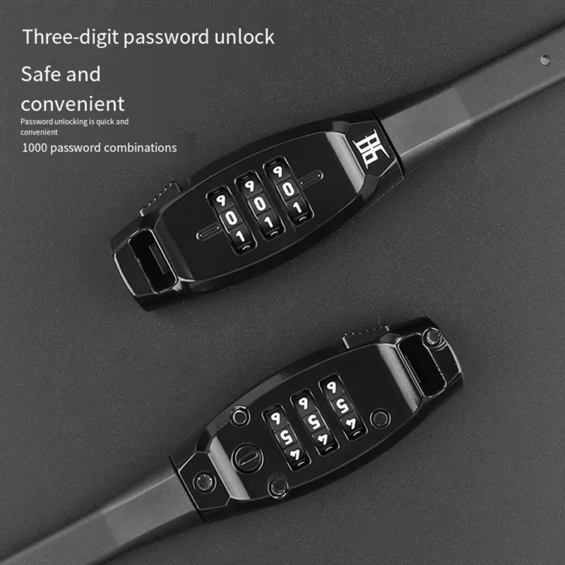 NEW HOT In Stock- Security Cable Lock-3-Digit Combination Design For Bicycles-Fits For Road& Mountain Bikes Bouncego