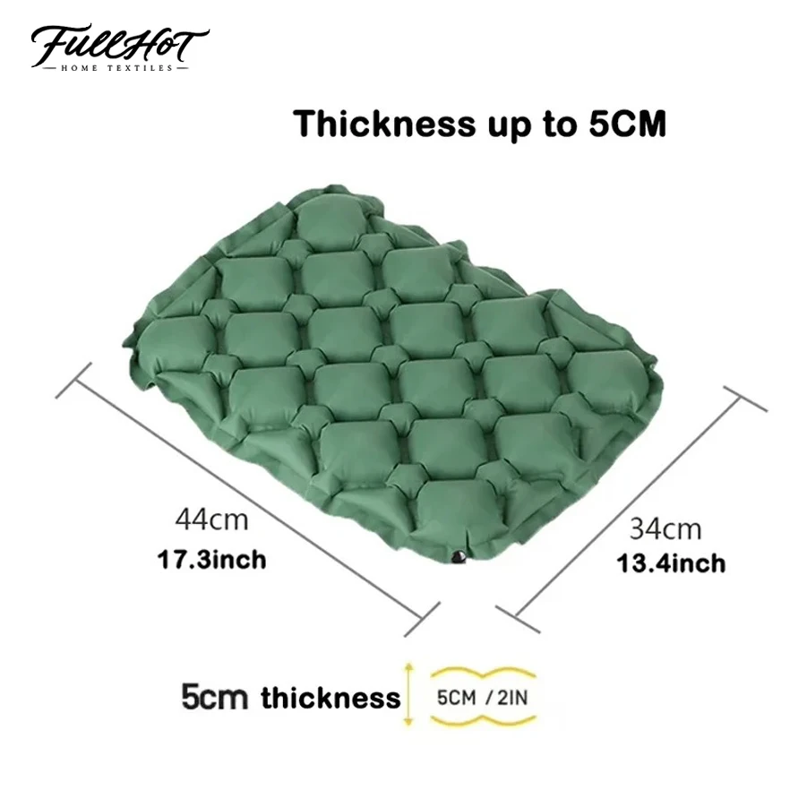 Inflatable Seat Cushion,Portable Lightweight Travel Air Sitting Pad,Moisture and Water Resistant Camping Chair Mat for Outdoor