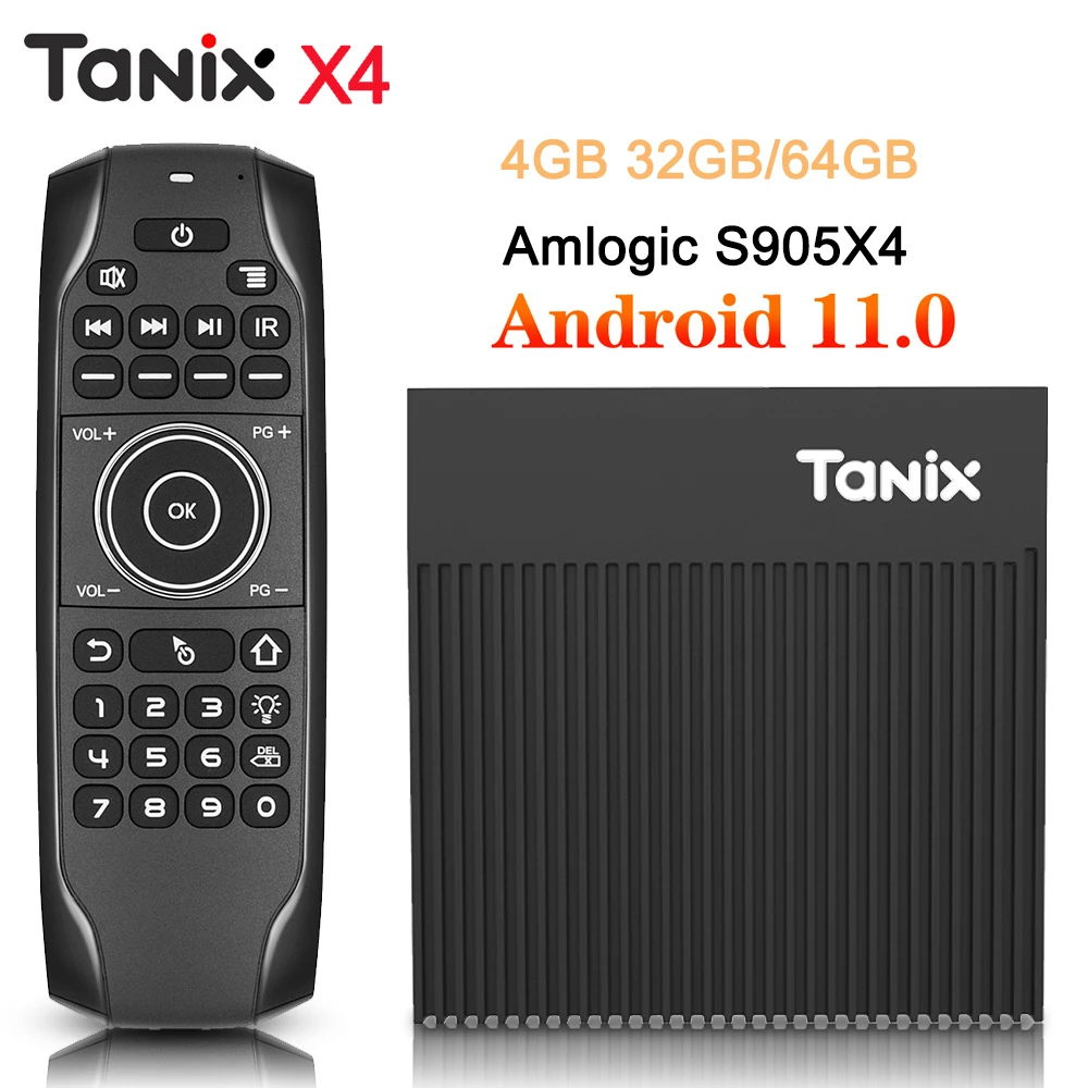 Original Tanix X4 Android 11.0 TV BOX Amlogic S905X4 4GB 32GB 2.4G&5G Dual Wifi 4K 4GB64GB Smart Set Top Box Media Player