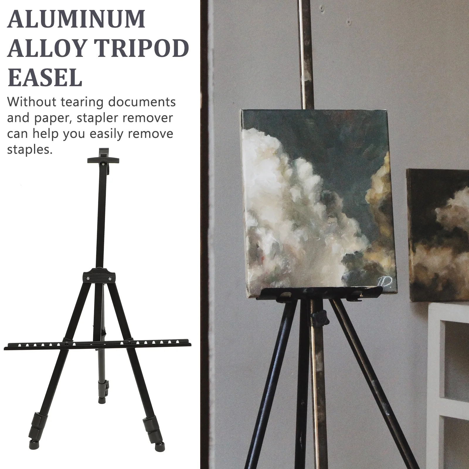 Foldable Easel Stands for Painting School Poster Display Adjustable Stand Lightweight Portable Easel Random Color