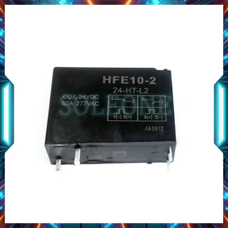 1pcs Power Relays HFE10-2 12-HT-L2 12VDC DC 12V 50A 277VAC 5Pin Normally Open with Switch Relais High-power