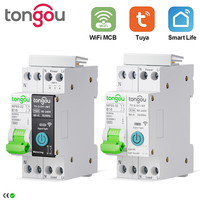 TUYA MCB With Metering WIFI Smart Circuit Breaker 1P 32A DIN Rail for Smart Home wireless Remote Control Switch by APP TONGOU