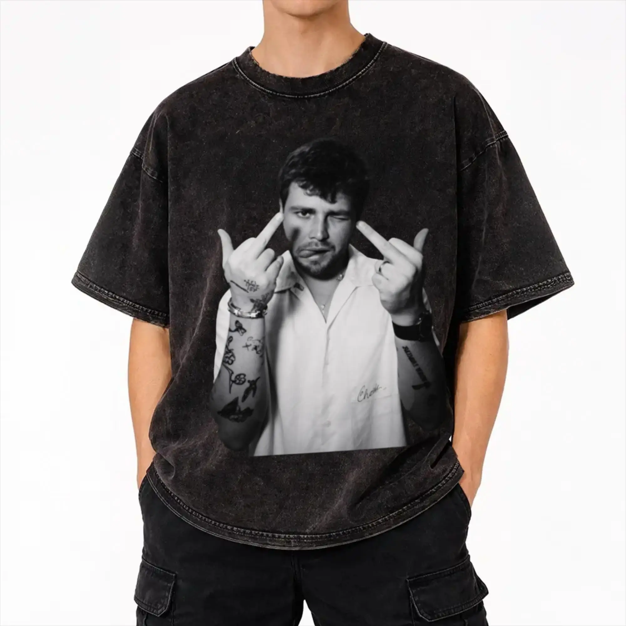 Alex Warren Finding Family on The Road Tour 2026  Washed T Shirts Streetwear Hip Hop Vintage T-Shirt  Tee Shirt Men Women Cotton