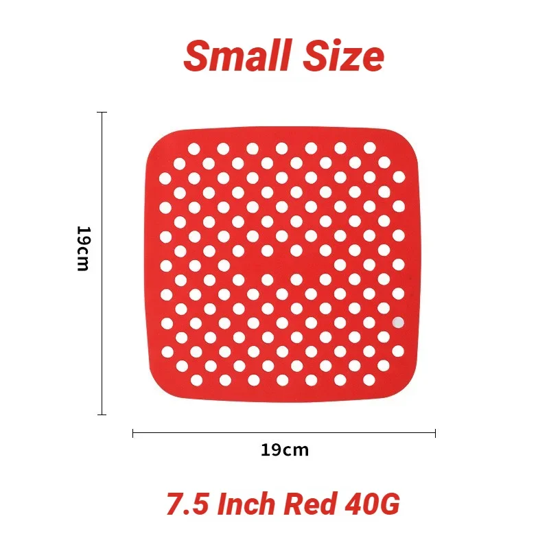 Silicone Air Fryer Baking Mat Reusable Non Stick Cooking Liner Pad Oil Proof Bakeware for Home Kitchen Cooking Accessories