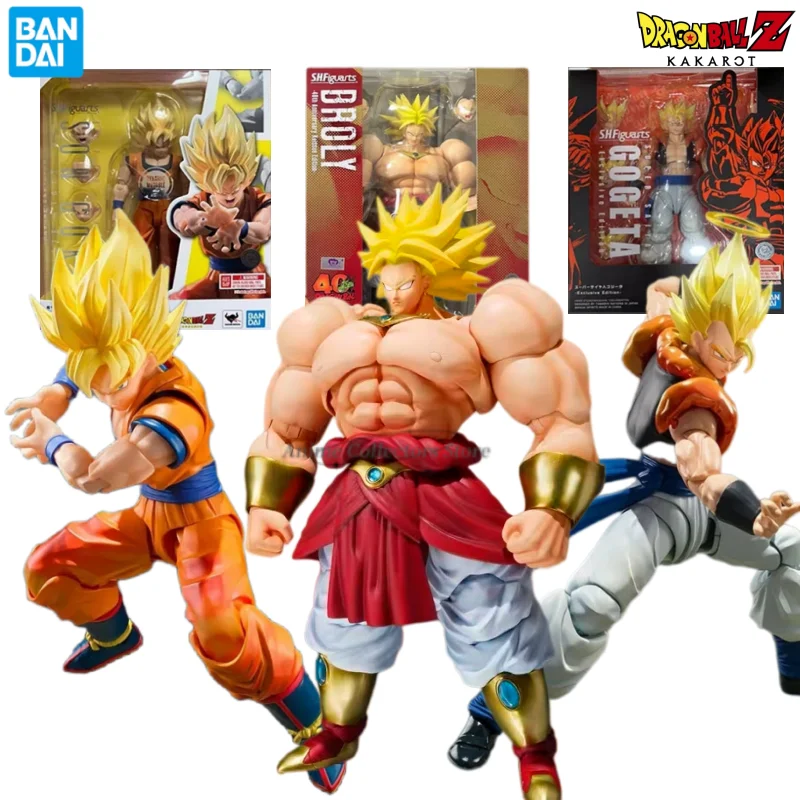 Bandai Original MODEL KIT S.H.Figuarts Dragon Ball Z Nail Broly  SUPER SAIYAN GOGETA Anime Action Figure Model Toys Gift