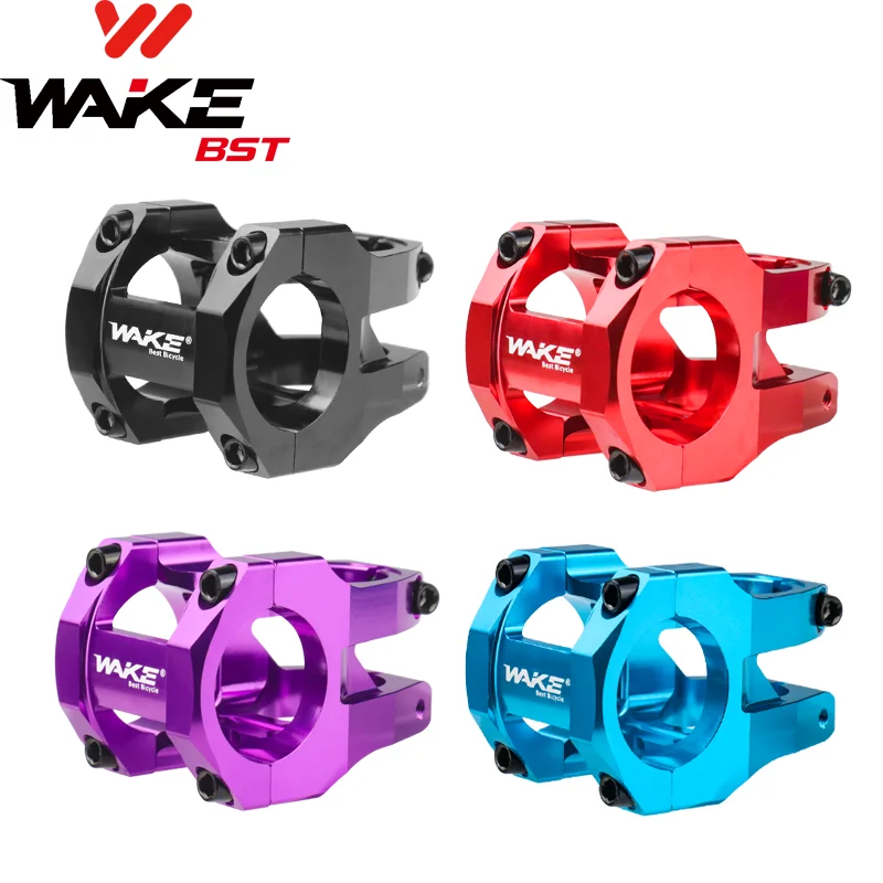 Wake MTB Handlebar Power Bike Stem Aluminum Alloy Ultralight High-strength Short 35/45mm Bicycle Accessories for BMX Cycling