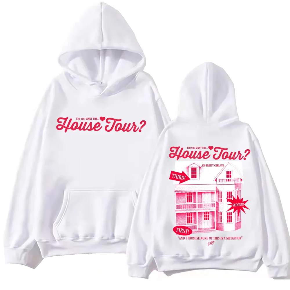 سترة بغطاء للرأس للرجال والنساء من سابرينا كاربنتر هاوس تور، بلوفر هاراجوكو بأكمام طويلة، هدية