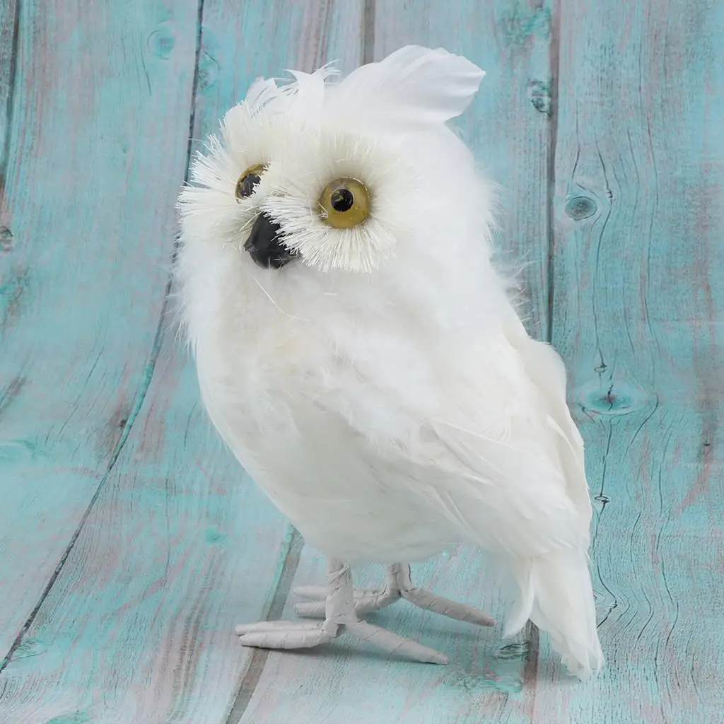 7inch Furry Owl Plush Animal , Teaching Cognitive , Gaeden Decor,