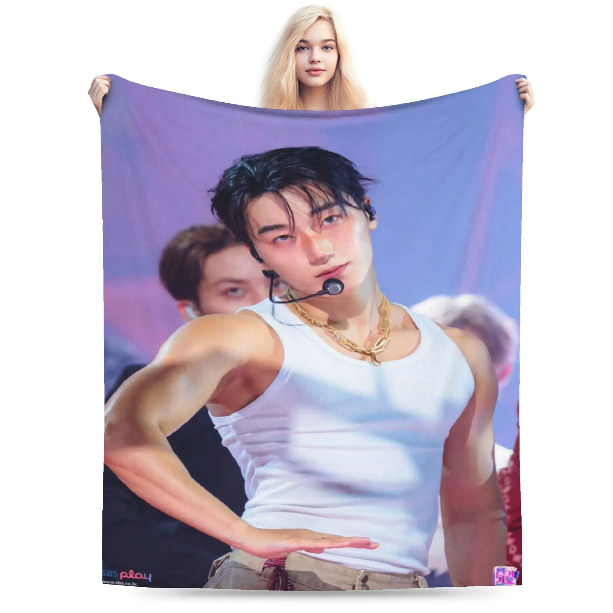 choi san bad ateezs Blanket Coral Fleece Plush  Cozy Ultra-Soft Throw Blanket for Bedding Bedspreads