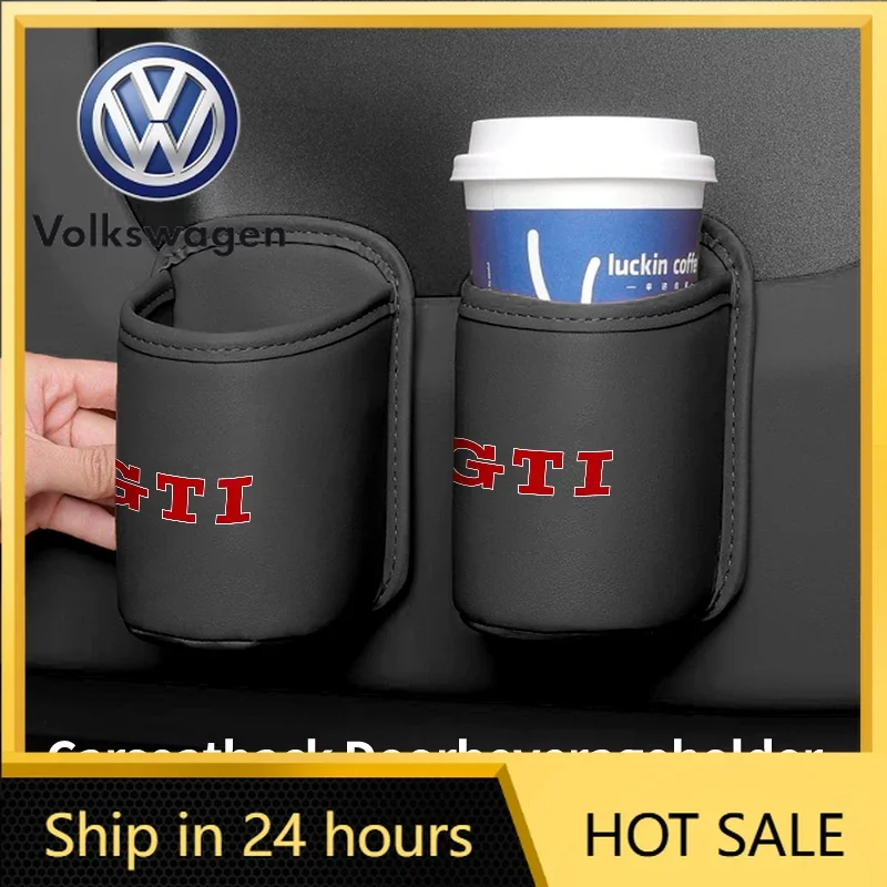 

For VW Volkswagen Jetta MK5 Golf Leather Car Water Cup Holder Interior Drink Rack Organizer For Volkswagen VW Golf GTI Polo Pass