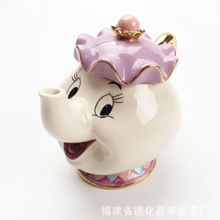 New Cartoon Teapot Cute Cartoon Beauty And The Beast Coffee Pots Mug Mrs Potts Chip Cup Tea Pots Cup One Tea Sets view 4