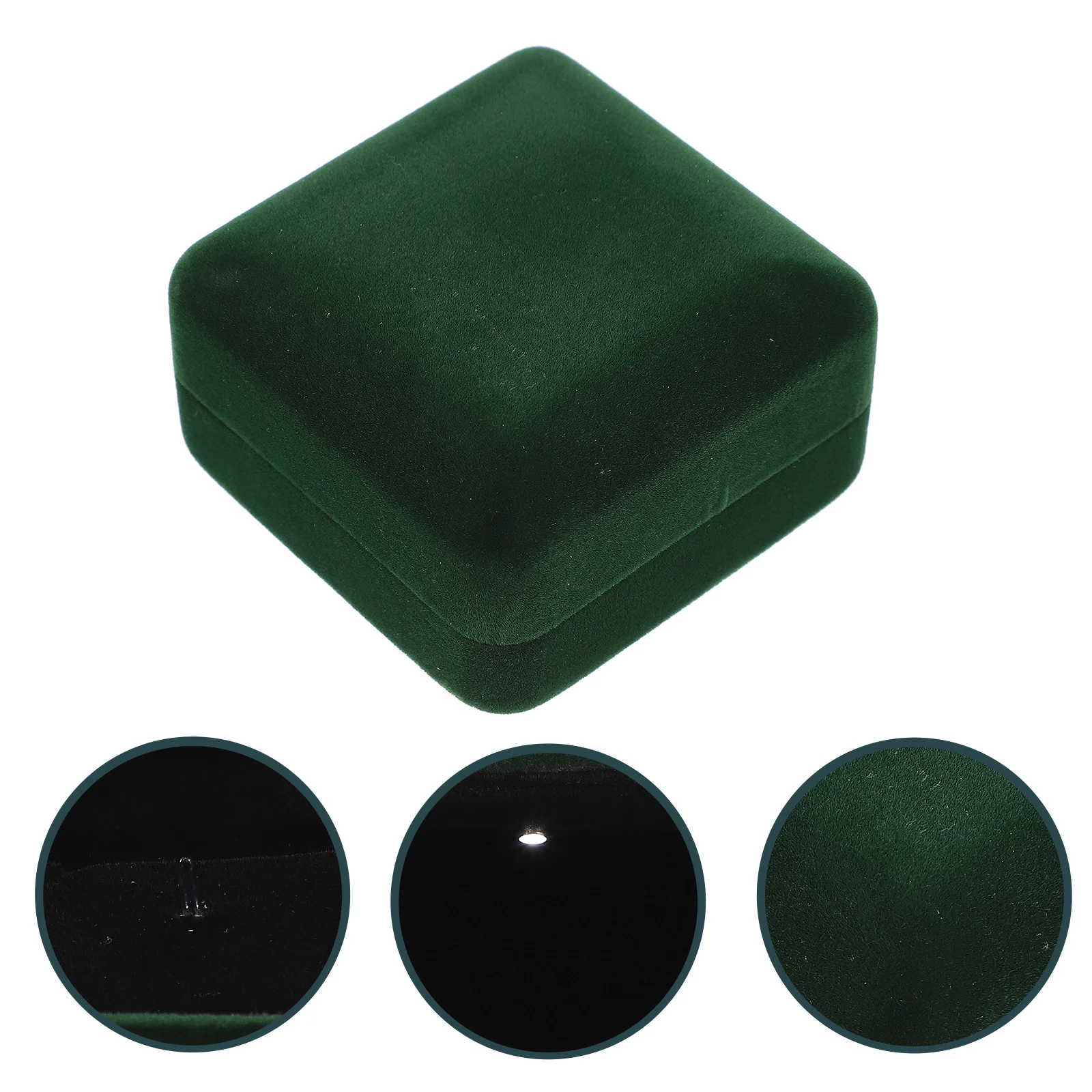 

Velour Earring Box with LED Light Durable Jewelry Storage Case Portable Soft Fabric Display Organizer Earring Box with Light