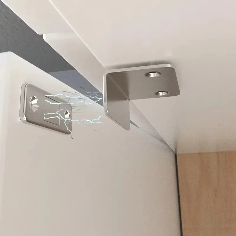 Cierre Magnético para Puerta - Adhesión Invisible y Fuerte, Montaje sin Perforaciones, Liberación sin Esfuerzo - Ideal para Armarios, Puertas Corredizas